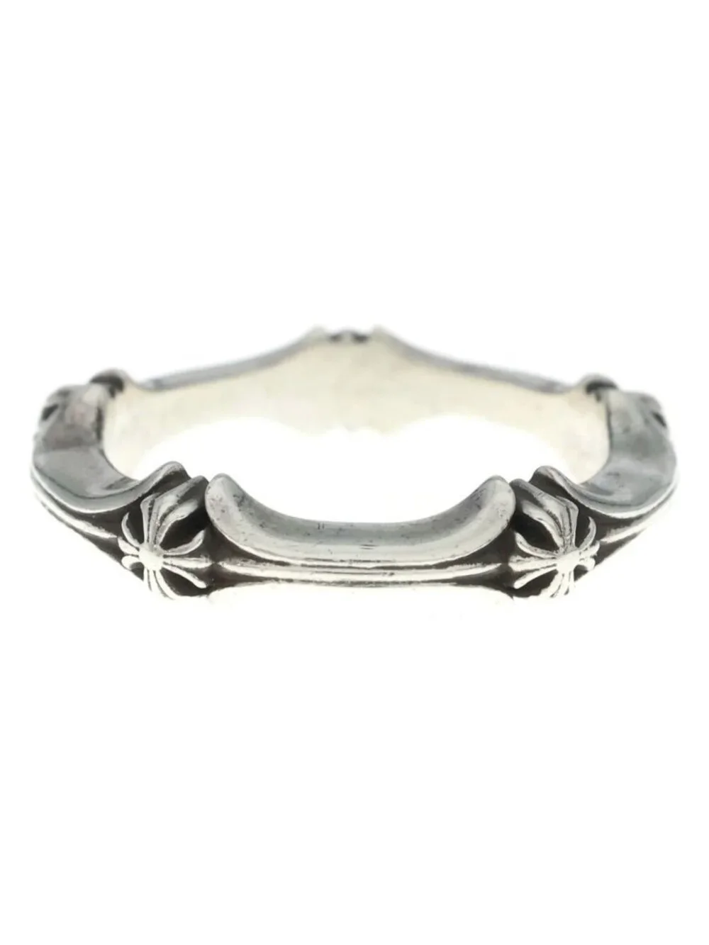 Chrome Hearts Plus and Bone Ring Silver